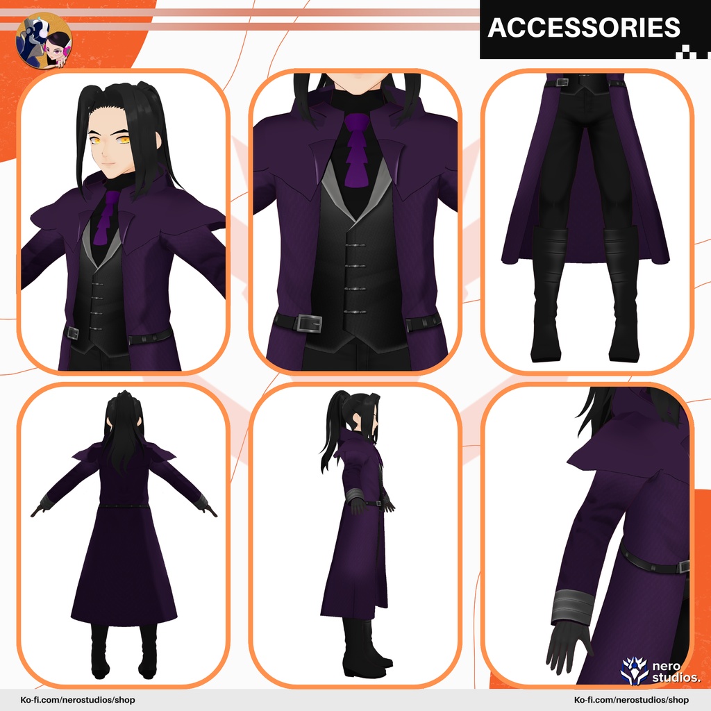 HALLOWEEN VROID MODELS, VAMPIRE MALE, VAMPIRE GOTHIC STYLE, VAMPIRE HUNTER LEATHER, WIZARD MALE, ELF GOTHIC BLACK OUTFIT, DARK / ハロウィン ヴァンパイア 男 ゴシック 暗い ハンター レザー 黒 ウィザード エルフ 悪魔 レッドアイズ