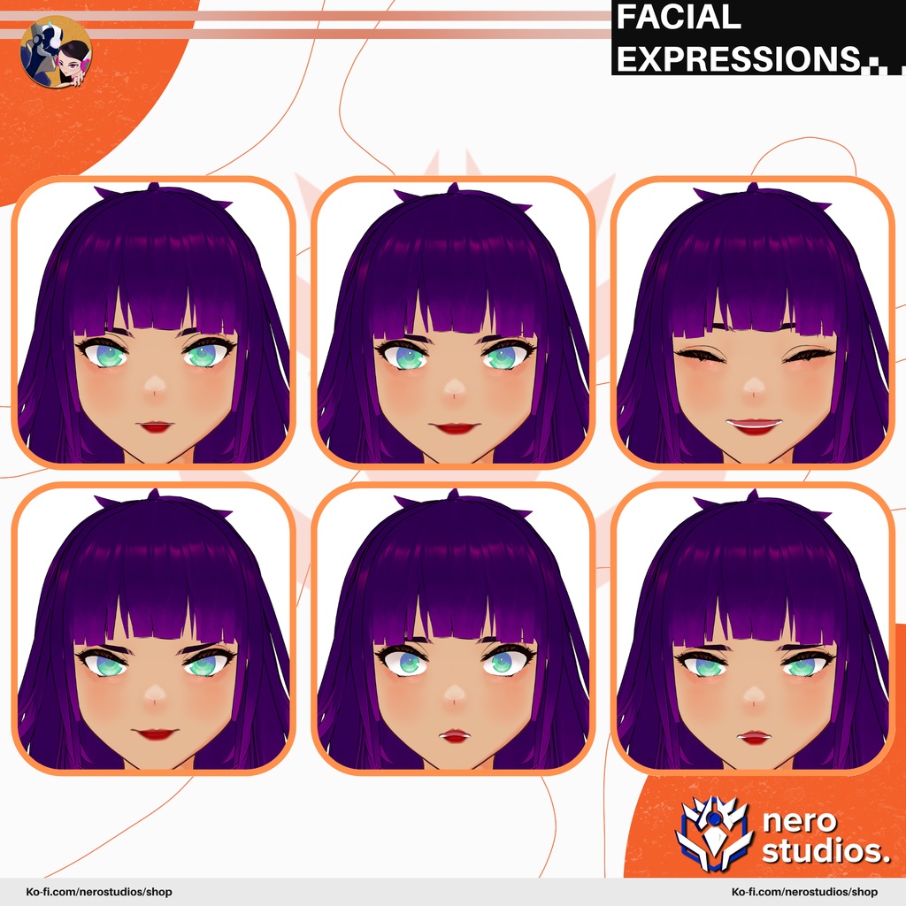 CUTE SEXY UNIFORM MODERN STYLE URBAN OUTFIT GIRL COOL HAIRSTYLE PURPLE (VROID FILE) / セクシー 制服 モダンな スタイル 都市 衣装 スカート 女の子 髪型 紫