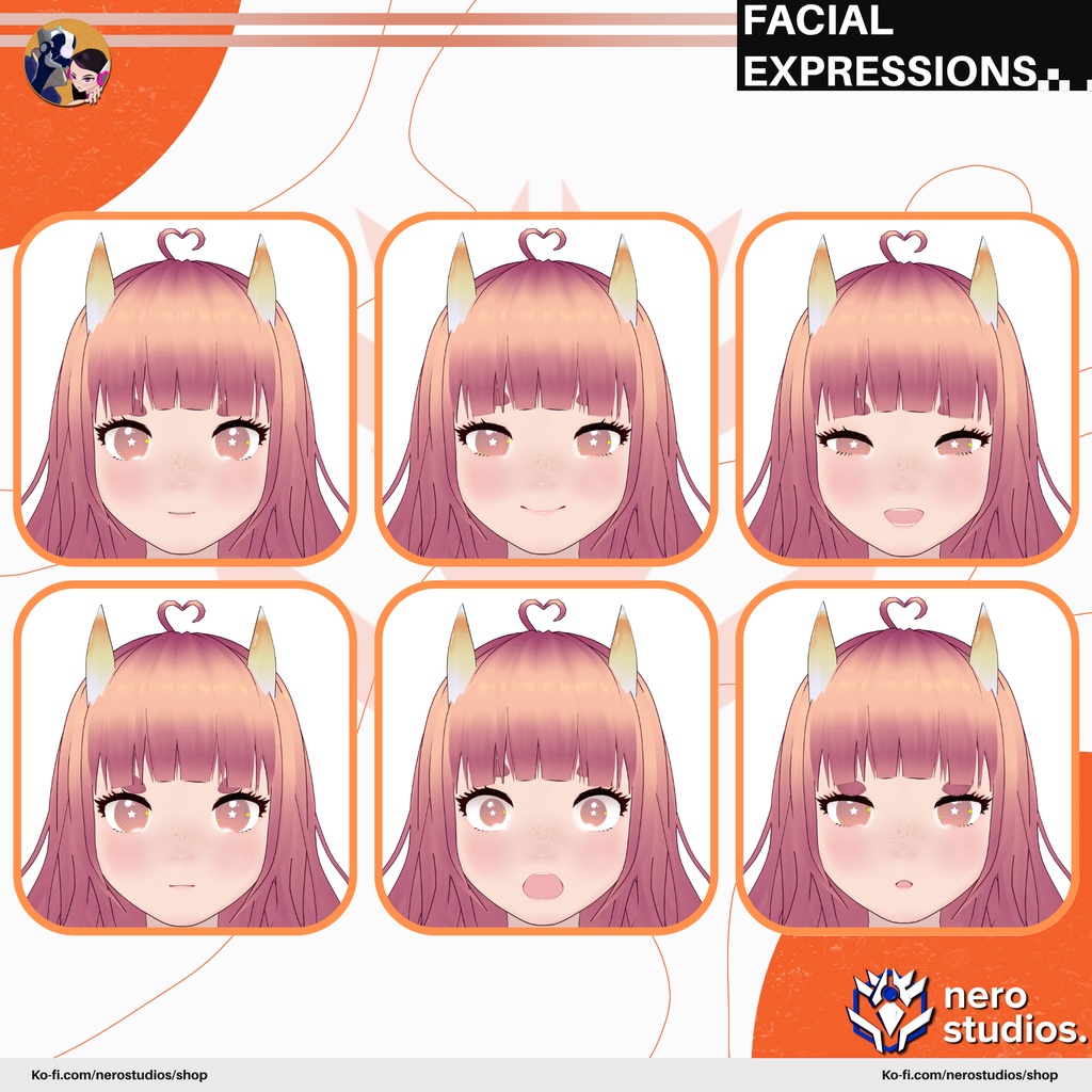CUTE DEMON PINK GIRL, PINK HAIR, DEMON HORNS, CUTE DRESS (VROID FILE) / ロリータ 衣装 ゆめかわいい かわいいドレス ピンク デーモンホーン