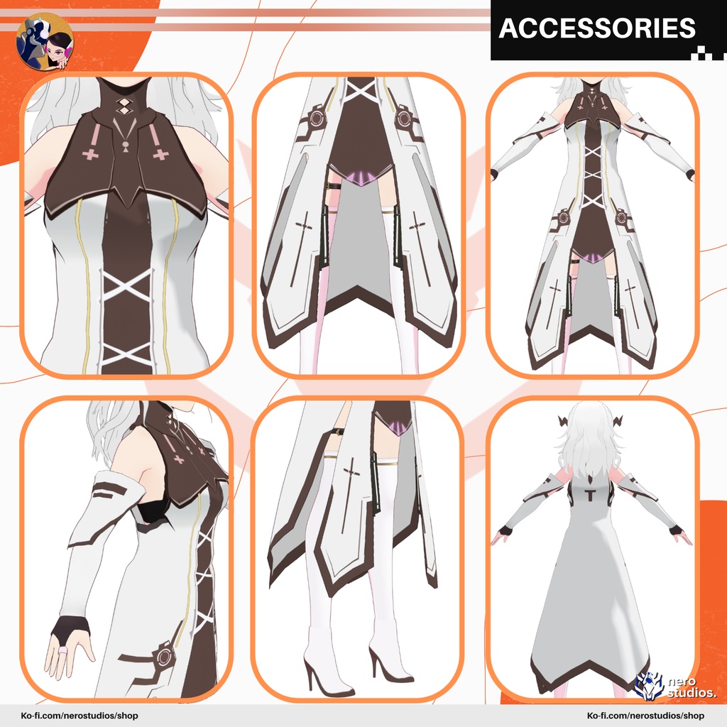 SCI FI WARRIOR PINK PRIEST BOSS UNIFORM ARMOR OUTFIT (VROID FILE) / SF 女神 戦士 ピンク 祭司 ボス 制服 鎧 衣裳
