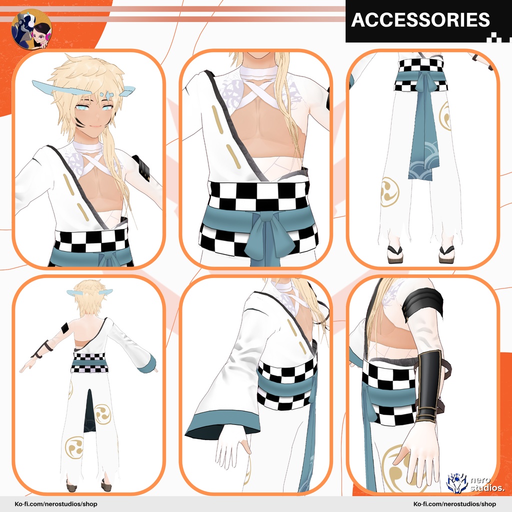 FANTASY RPG VROID MODELS, VTUBERS RPG, WARRIORS (VROID FILES) / 【#VRoid】ファンタジーRPG, VRoid models, ファンタジー系 魔法使い 武士 ブーツ VRoid用衣装