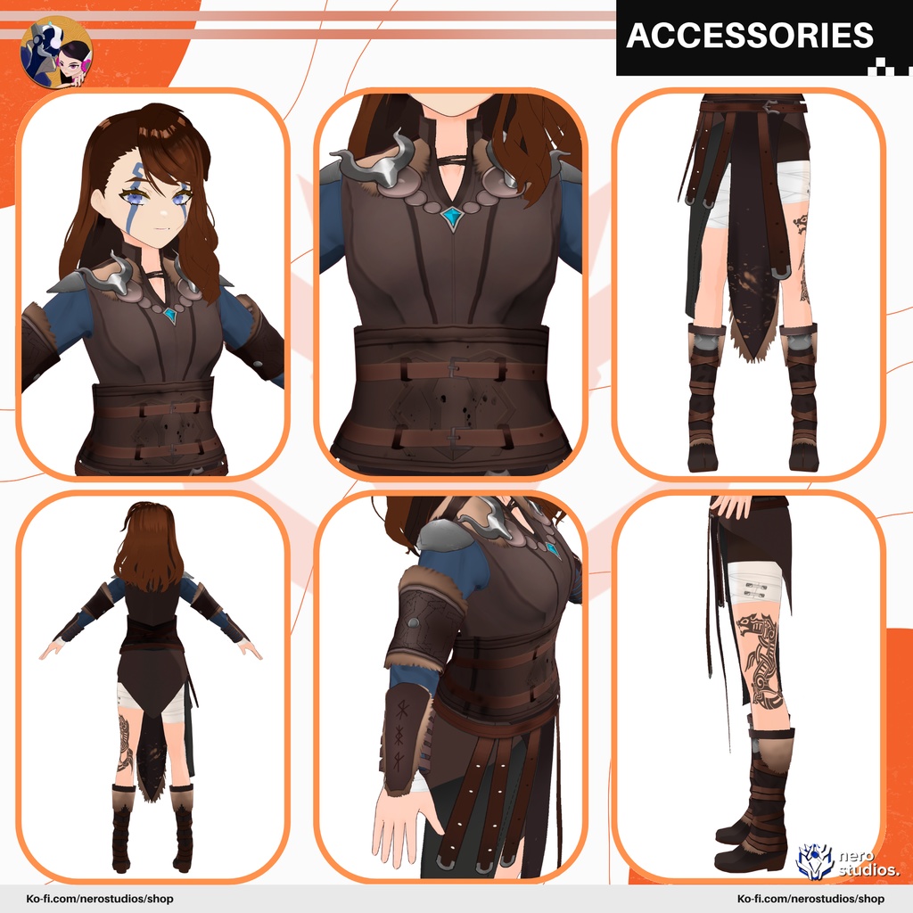 FANTASY RPG VROID MODELS, VTUBERS RPG, WARRIORS (VROID FILES) / 【#VRoid】ファンタジーRPG, VRoid models, ファンタジー系 魔法使い 武士 ブーツ VRoid用衣装