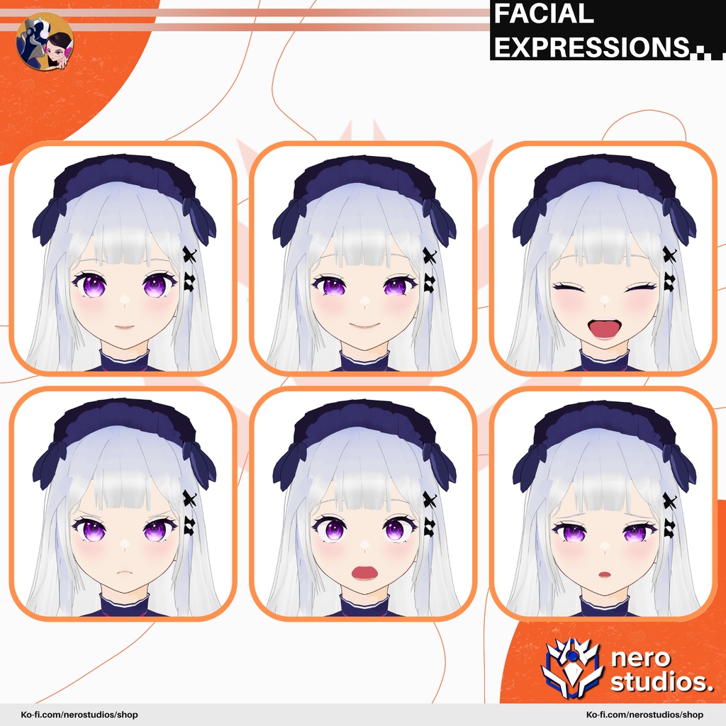 VAMPIRE ELF CUTE LOLITA HAT MAID GOTHIC GIRL (VROID FILE) / ヴァンパイア エルフ ファンタジー ロリータ ロリータ・ファッション ゴシック 女の子 セレスティア ハロウィン衣装