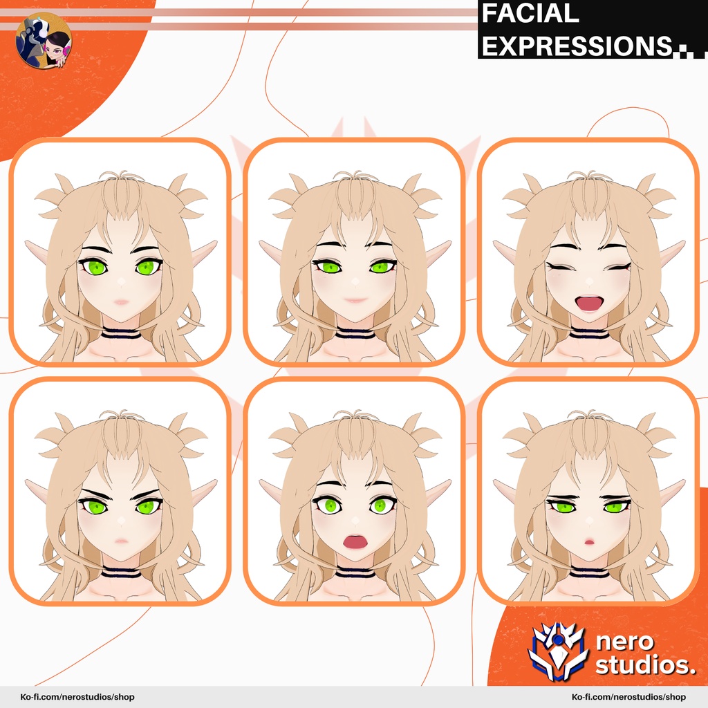 GOTHIC VAMPIRE ELF SEXY CORSET HIGH BOOTS MESSY HAIR (VROID FILE) / ゴシック ヴァンパイア エルフ セクシー コルセット