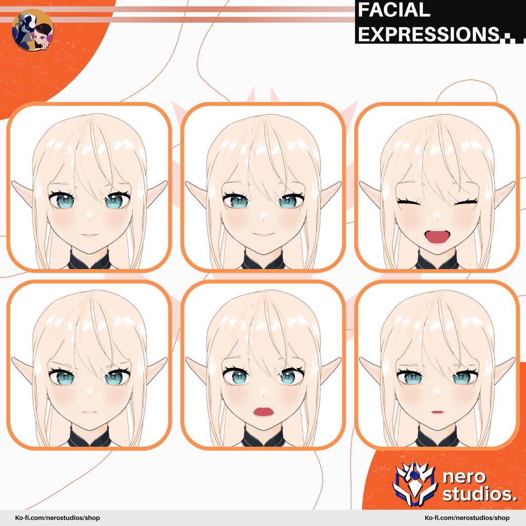 ELF ELEGANT FANCY DRESS FULL OUTFIT SET ELVES VAMPIRES CUTE SEXY ANIME STYLE SHADED FANTASY SCIFI (VROID FILE) / エルフ 妖精 精靈 かわいい ドレス セクシー ファンタジー SF 女の子 タイツ ドレス