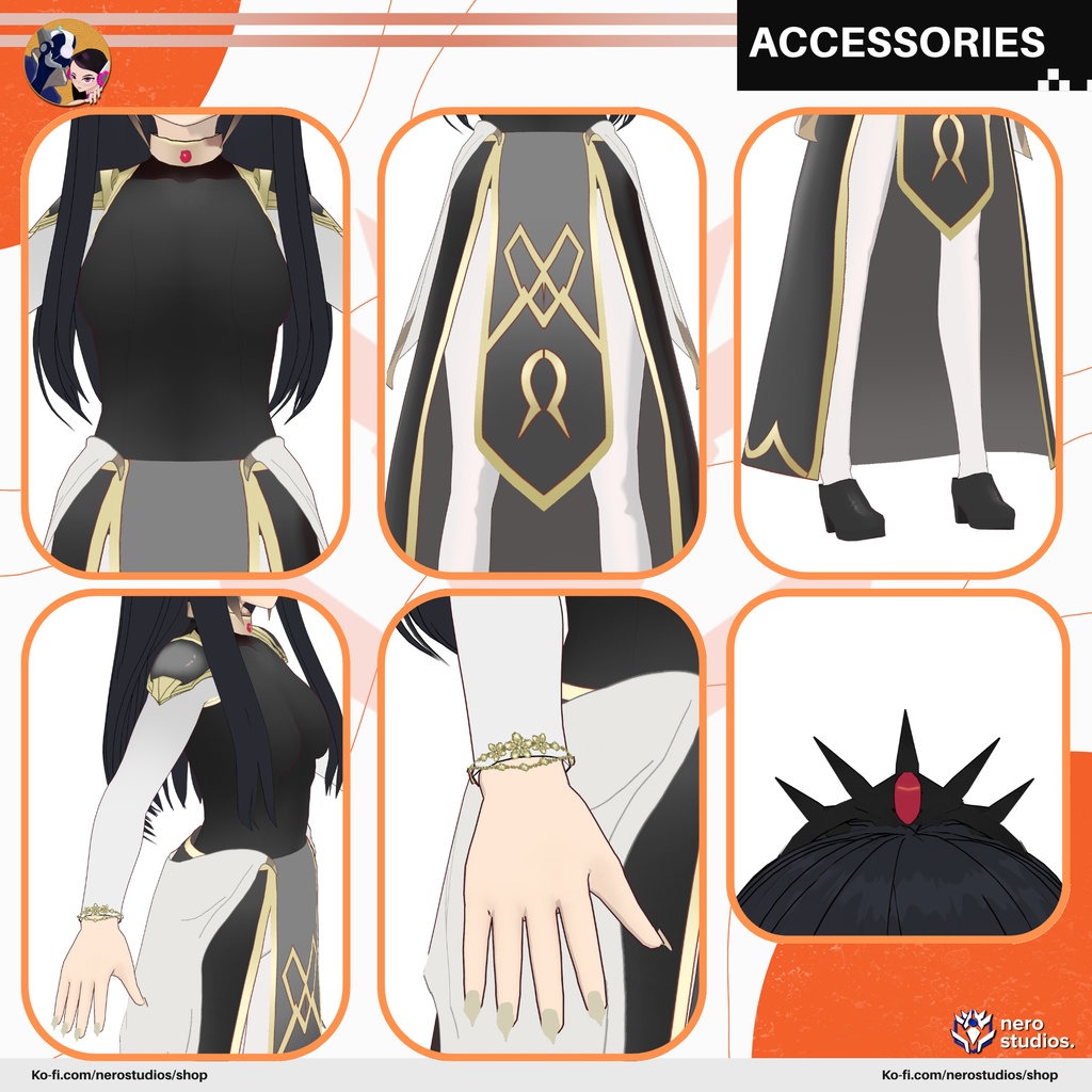 FANTASY ELF ELEGANT SCIFI DRESS FULL OUTFIT SET ELVES VAMPIRES CUTE SEXY ANIME STYLE HAIR PRESET COAT GLOVES SOCKS HEELS (VROID FILES) / エルフ エレガント ファンタジー ドレス ストッキング 手袋 かわいい セクシー 3Dモデル