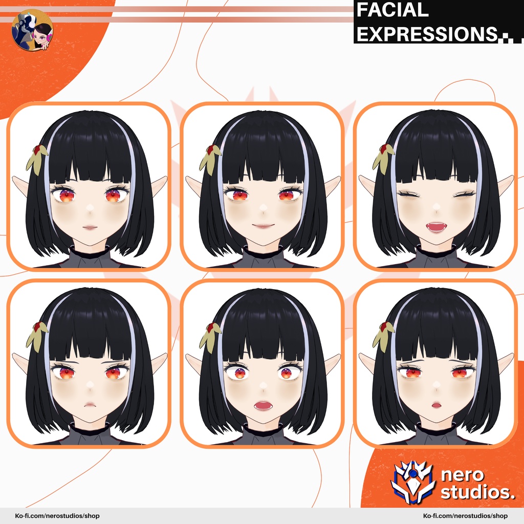 VAMPIRE ELEGANT UNIFORM CUTE SEXY GIRL SHORT LONG BOOTS DARK GOTH STYLE PRESET FULL SET HAIRSTYLE (VROID FILE) / ヴァンパイア エルフ 女の子 エレガント 制服 ファンタジー パンツ ブーツ ゴシック