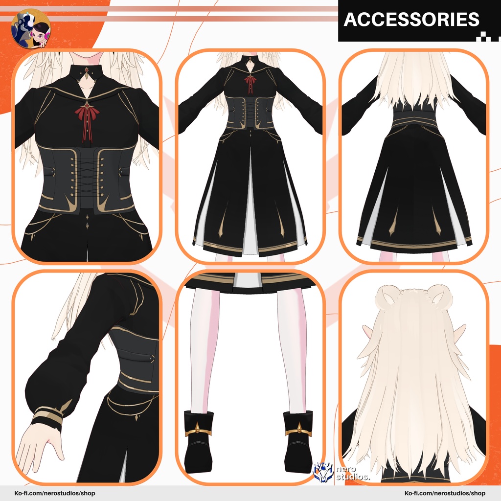 ENCHANTED ELF VROID SET ELEGANT FANTASY SCIFI DRESS ELVES CUTE SEXY ANIME STYLE HAIR PRESET MEDIEVAL DREAMY FULL OUTFIT (VROID FILES) / エルフ エレガント ファンタジー ドレス ストッキング 手袋 かわいい セクシー 3Dモデル 魔法使い