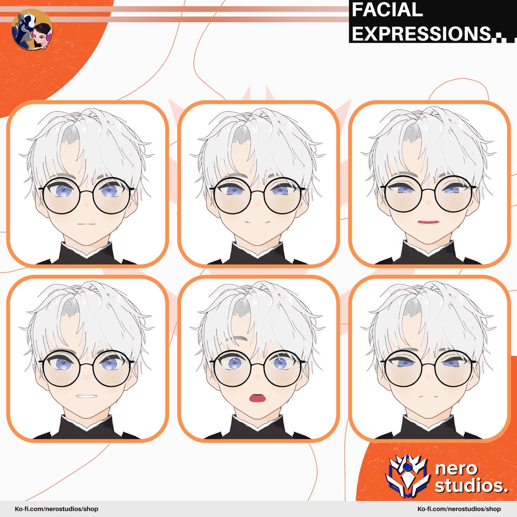 MAGICIAN COAT STUDENT WIZARD BOY HANDSOME HAIRSTYLE PRESET FULL OUTFIT SET (VROID FILE) / 3Dモデル 魔法使い マジシャン コート ファンタジー 制服 魔法のような 髪型