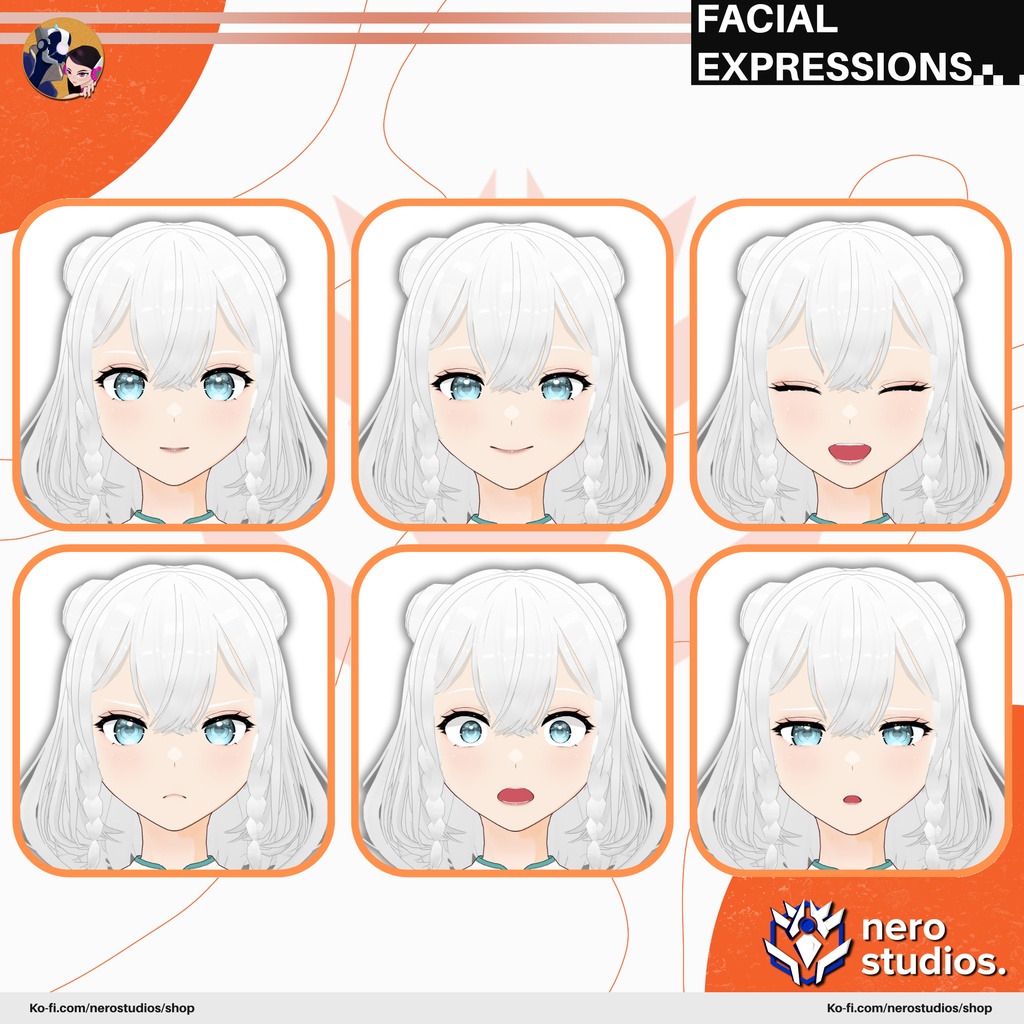 ORIENTAL STYLE VROID MODELS – JAPANESE & CHINESE INSPIRED VTUBER FULL OUTFITS | .VROID FILES | KIMONO MODERN DRESS AVATAR SET, 3D VTUBER MODEL PACK / 3Dモデル 和風 着物 ドレス 和服 和装 オリエンタル 髪型 女の子