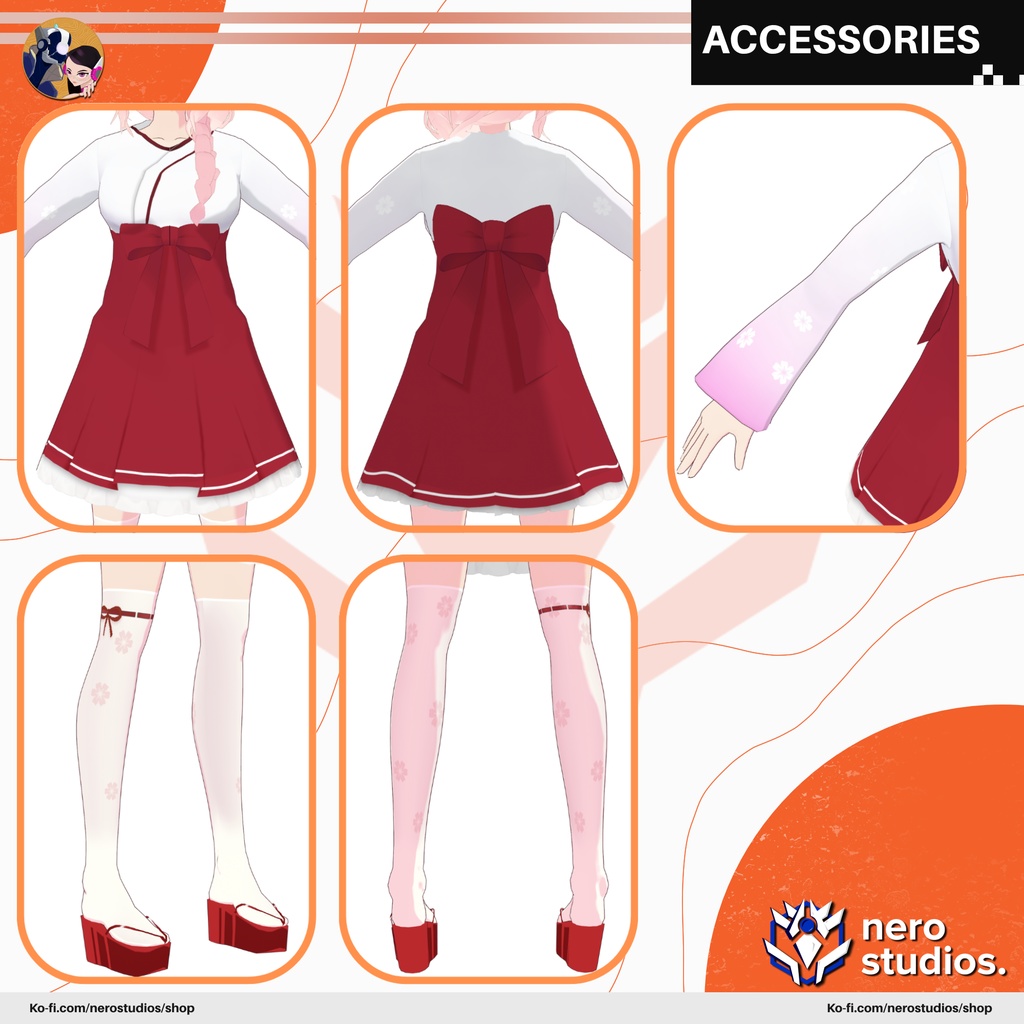 ORIENTAL STYLE VROID MODELS – JAPANESE & CHINESE INSPIRED VTUBER FULL OUTFITS | .VROID FILES | KIMONO MODERN DRESS AVATAR SET, 3D VTUBER MODEL PACK / 3Dモデル 和風 着物 ドレス 和服 和装 オリエンタル 髪型 女の子