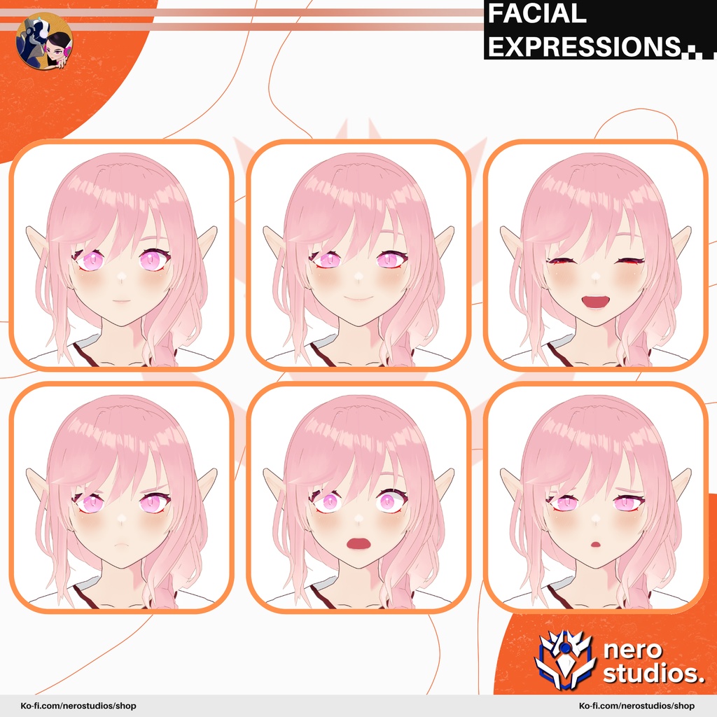 ORIENTAL STYLE VROID MODELS – JAPANESE & CHINESE INSPIRED VTUBER FULL OUTFITS | .VROID FILES | KIMONO MODERN DRESS AVATAR SET, 3D VTUBER MODEL PACK / 3Dモデル 和風 着物 ドレス 和服 和装 オリエンタル 髪型 女の子