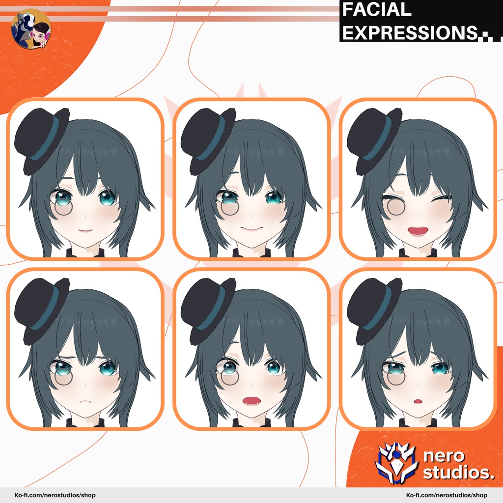 LOLITA CUTE ANDROGYNOUS FULL OUTFIT SET PRESET HAIRSTYLE GOTH (VROID FILE) / ロリータ かわいい ゴシック 女の子 ハイヒール ストッキング ファンタジー