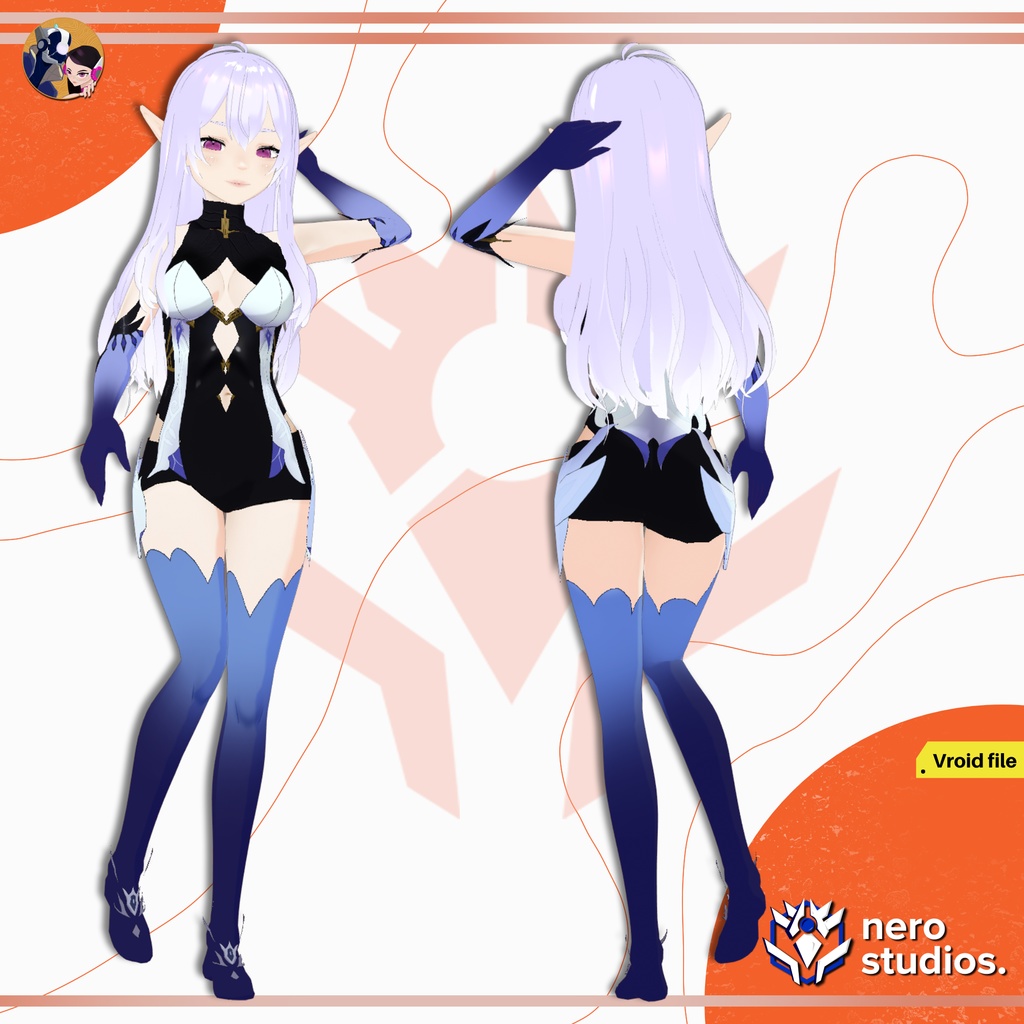 MAGICIAN FAIRY MAGICAL SHOUJO DRESS BODYSUIT OUTFIT GIRL CUTE SEXY FULL PRESET TEXTURES SET (VROID FILE) / マジシャン エルフ 妖精 ハロウィン コスチューム 少女 ドレス ファンタジー ボディスーツ