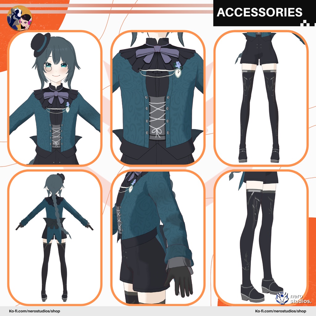 LOLITA MAID ALICE DRESS WONDERLAND SEXY CUTE ANIME SHADED, LOLITA HAT MAID, GOTHIC GIRL, VAMPIRE ELF (VROID FILES) / ロリータ Vtuber モデル, ゴシック VRoid アバター, かわいい ロリータ ファッション