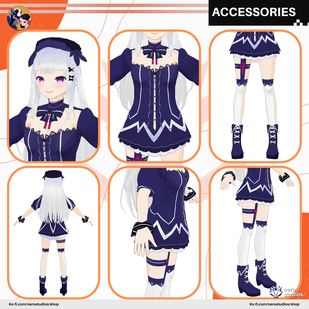 LOLITA MAID ALICE DRESS WONDERLAND SEXY CUTE ANIME SHADED, LOLITA HAT MAID, GOTHIC GIRL, VAMPIRE ELF (VROID FILES) / ロリータ Vtuber モデル, ゴシック VRoid アバター, かわいい ロリータ ファッション
