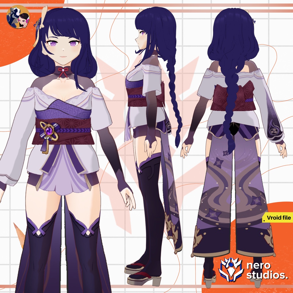 VROID HALLOWEEN COSTUMES VROID MODELS RAIDEN SHOGUN ELF FAIRY CUTE DRESS FANTASY DREAMY HALLOWEEN COSPLAY ZOMBIE GIRL SEXY BEE (VROID FILES) / ハロウィン衣装 コスプレ 雷電 エルフ ファンタジー ストッキング モンスター娘