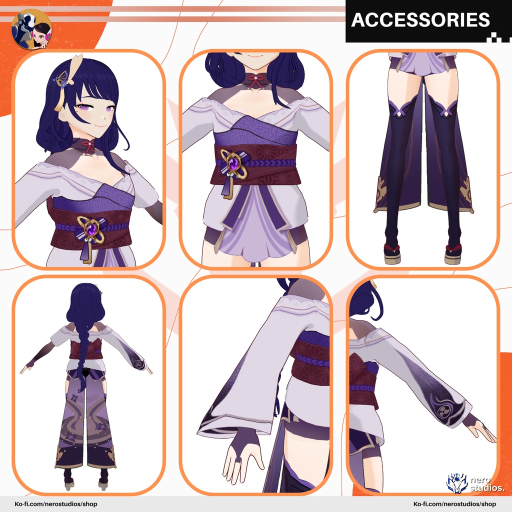 VROID HALLOWEEN COSTUMES VROID MODELS RAIDEN SHOGUN ELF FAIRY CUTE DRESS FANTASY DREAMY HALLOWEEN COSPLAY ZOMBIE GIRL SEXY BEE (VROID FILES) / ハロウィン衣装 コスプレ 雷電 エルフ ファンタジー ストッキング モンスター娘