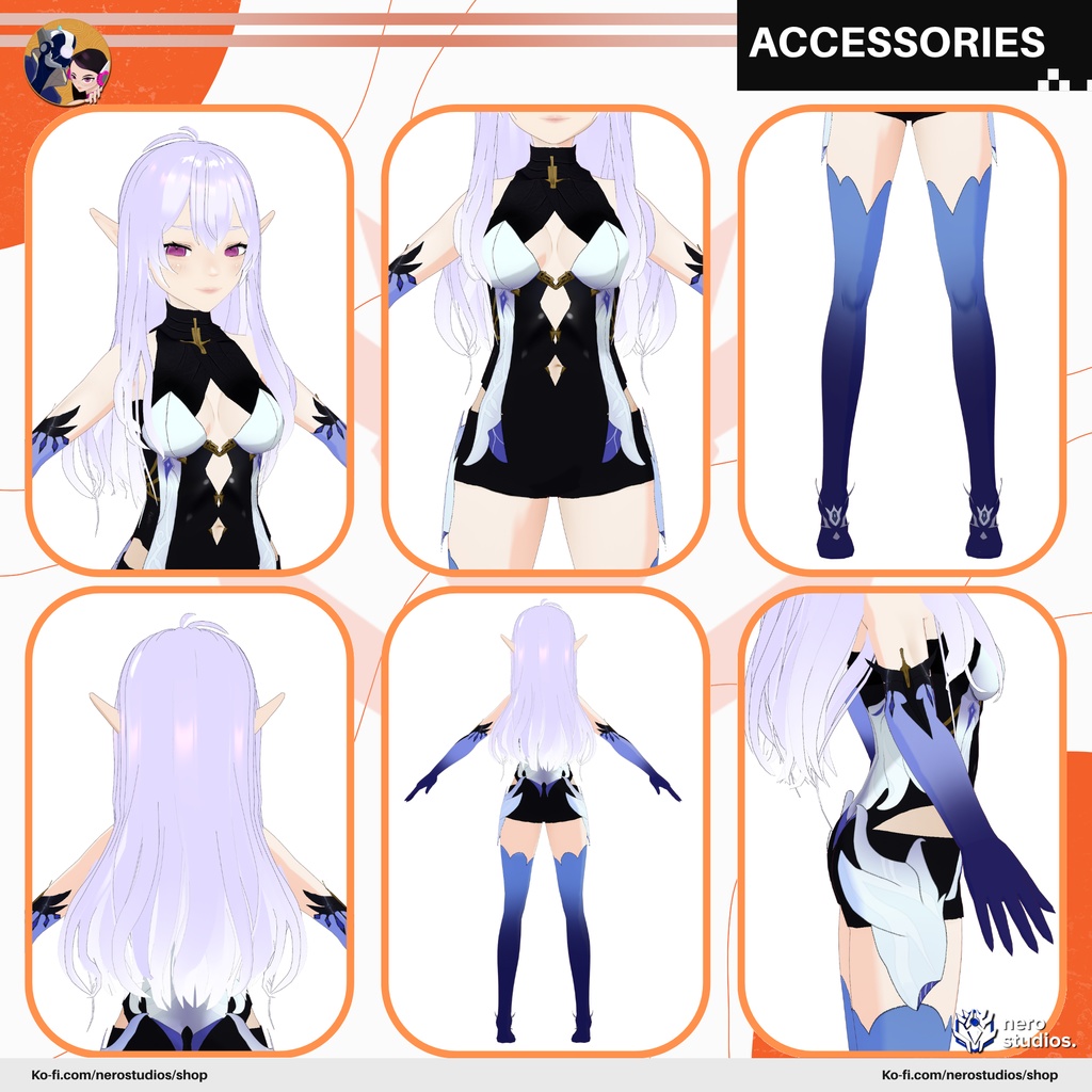 ISEKAI MAGIC NEW WORLD, OTHERWORLD MAGIC VROID PACK | VTUBER MODEL | FANTASY COSTUME (VROID FILES) / 異世界マジックVRoidパック | VTuberモデル | ファンタジー衣装 (.vroidファイル付き)