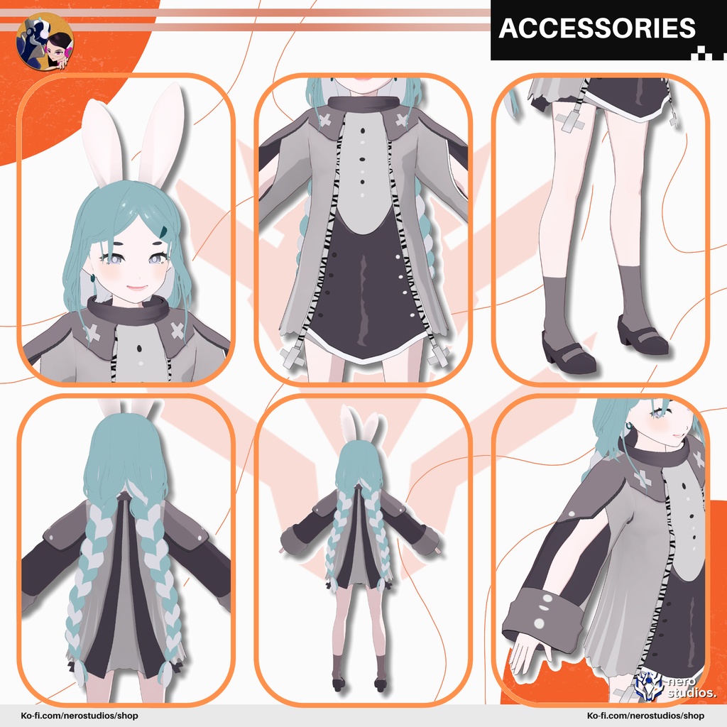 ISEKAI MAGIC NEW WORLD, OTHERWORLD MAGIC VROID PACK | VTUBER MODEL | FANTASY COSTUME (VROID FILES) / 異世界マジックVRoidパック | VTuberモデル | ファンタジー衣装 (.vroidファイル付き)