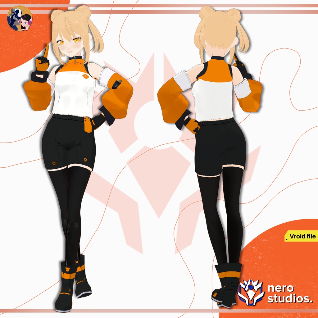 CYBERPUNK VTUBER SCIFI CYBERWEAR FUTURISTIC OUTFIT URBAN WEAR SCIFI SUIT ANIME GIRL GOTH DARK (VROID FILES) / 3Dモデル サイバーパンク サイバーウェア 未来的な SF ヴァンパイア 都市