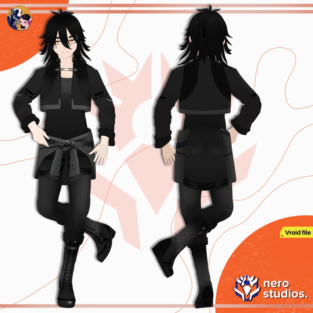 CYBERPUNK VTUBER SCIFI CYBERWEAR FUTURISTIC OUTFIT URBAN WEAR SCIFI SUIT ANIME GIRL GOTH DARK (VROID FILES) / 3Dモデル サイバーパンク サイバーウェア 未来的な SF ヴァンパイア 都市