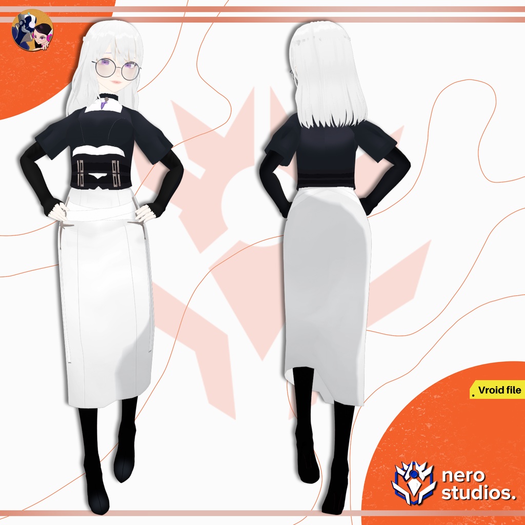 CUTE DATE DREAM GIRL OUTFITS ELEGANT DRESS SKIRT HEELS SEXY ANIME STYLE VINTAGE OUTFIT PIN UP STYLE (VROID FILES) / 3Dモデル かわいい ドレス 服装 ハイヒール ストッキング ビンテージ