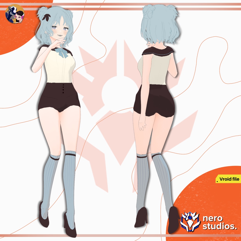 CUTE DATE DREAM GIRL OUTFITS ELEGANT DRESS SKIRT HEELS SEXY ANIME STYLE VINTAGE OUTFIT PIN UP STYLE (VROID FILES) / 3Dモデル かわいい ドレス 服装 ハイヒール ストッキング ビンテージ