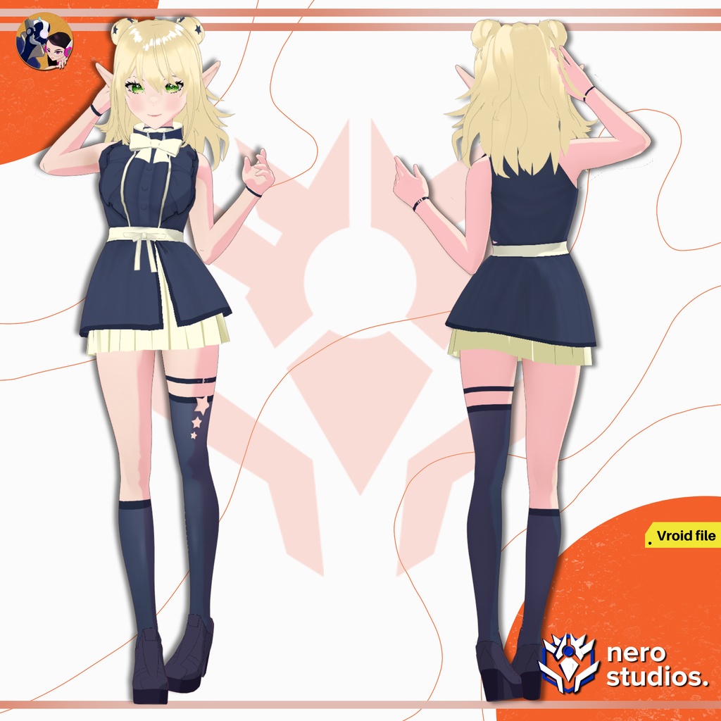 CUTE DATE DREAM GIRL OUTFITS ELEGANT DRESS SKIRT HEELS SEXY ANIME STYLE VINTAGE OUTFIT PIN UP STYLE (VROID FILES) / 3Dモデル かわいい ドレス 服装 ハイヒール ストッキング ビンテージ