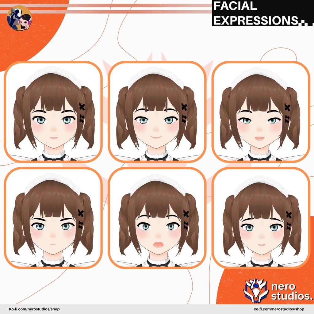 SEXY LADY COSTUMES OFFICE LADY OUTFIT SET MAID COSPLAY GIRL TIGHT SKIRT STOCKINGS HEELS PRESET HAIRSTYLE FULL ANIME STYLE (VROID FILES) / メイド メイド服 オフィス セクシー 赤毛 女の子 服装 タイツ ストッキング スカート ハイヒール