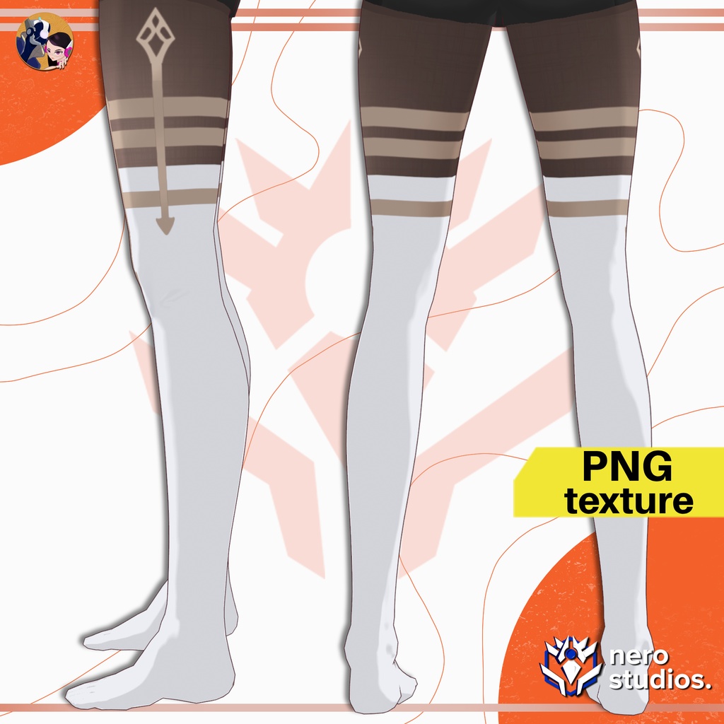 【Vroid ソックス】 王 サーカス エレガント ストッキング ソックス セクシー 女の子 タイツ | CIRCUS ELEGANT FANTASY STOCKINGS VROID CLOTHING