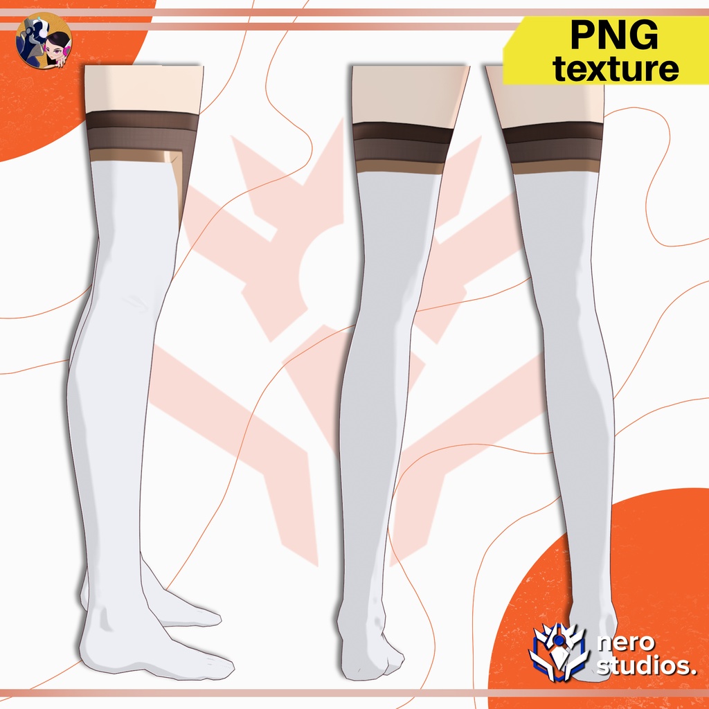 【Vroid ソックス】 サーカス ニーハイソックス | CIRCUS DOLL THIGH HIGHS | FANTASY STOCKINGS