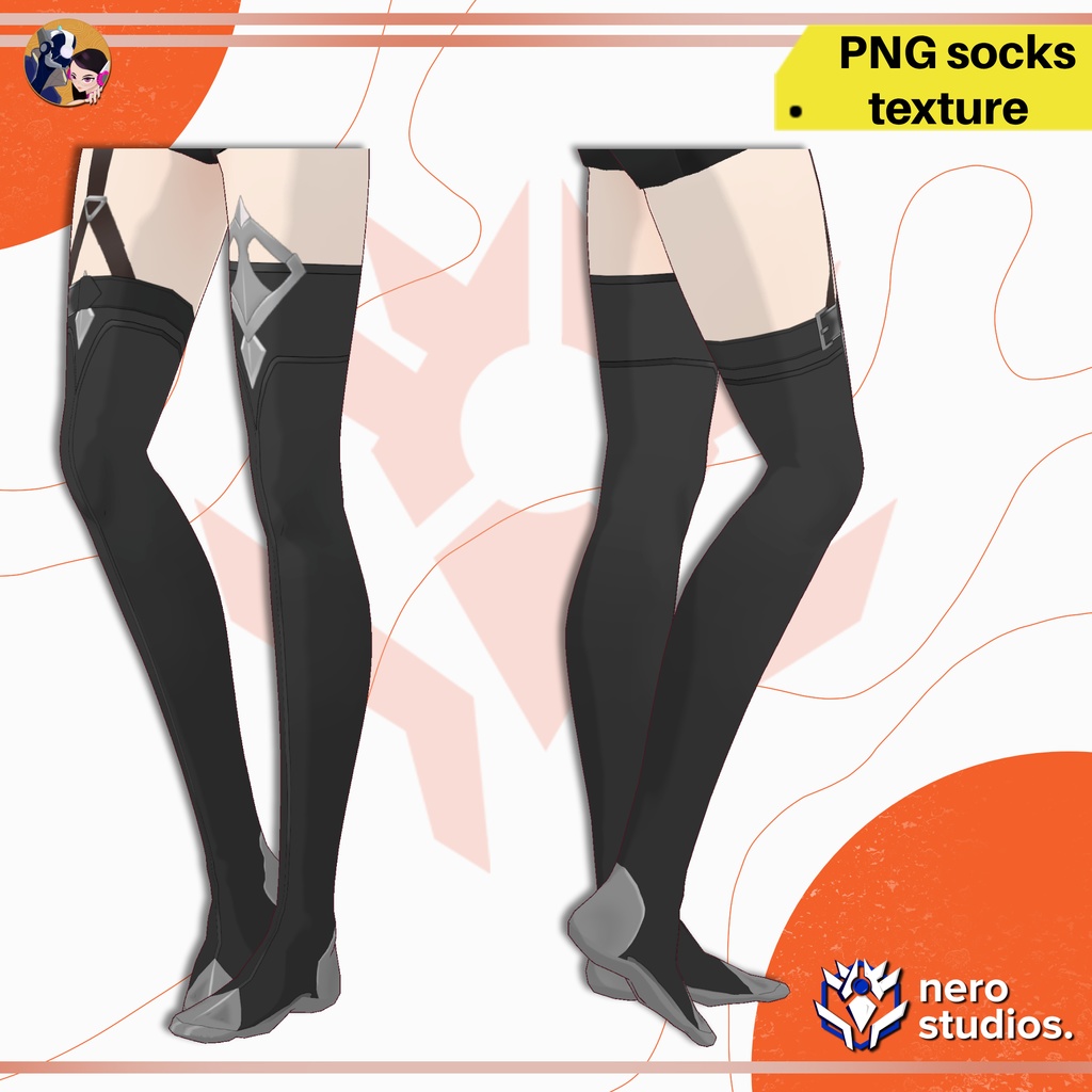 5 VROID SOCKS STOCKINGS SET / Vtuber socks, Vroid stocking textures, assets, presets / 【VRoid用】タイツ&ソックスセット ストッキング ソックス