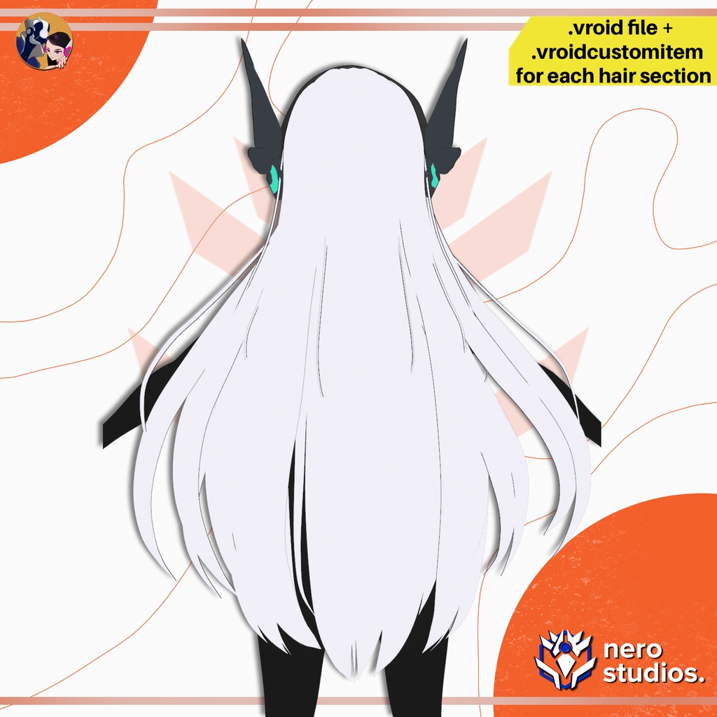 【VRoid髪型】 サイバーパンク風ヘッドセット付き未来型ヘアスタイル【VRoid用】 カスタムアイテム+VRoidファイル / HAIR PRESET FOR VROID CYBERPUNK SCIFI HEADSET CYBERWEAR HEADPHONES MIKU CUSTOM ITEMS