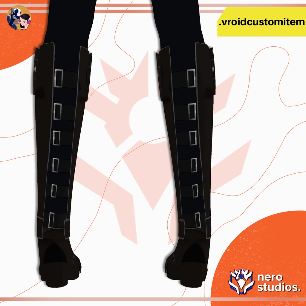 【無料】 VRoid用 アーマーブーツ 【VROID 靴】 / FREE SHOES FANTASY ARMOR BOOTS VROID CUSTOM ITEM