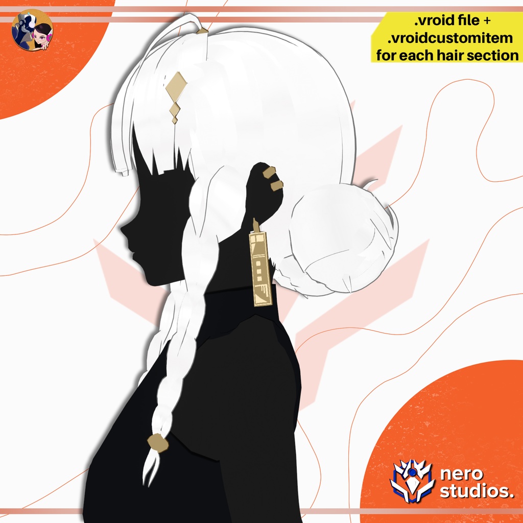 【VRoid髪型】 ショート前髪の三つ編みヘア|VRoid用ヘアプリセット / ASIAN URBAN BRAIDS WITH SHORT BANGS – ANIME VROID HAIRSTYLE