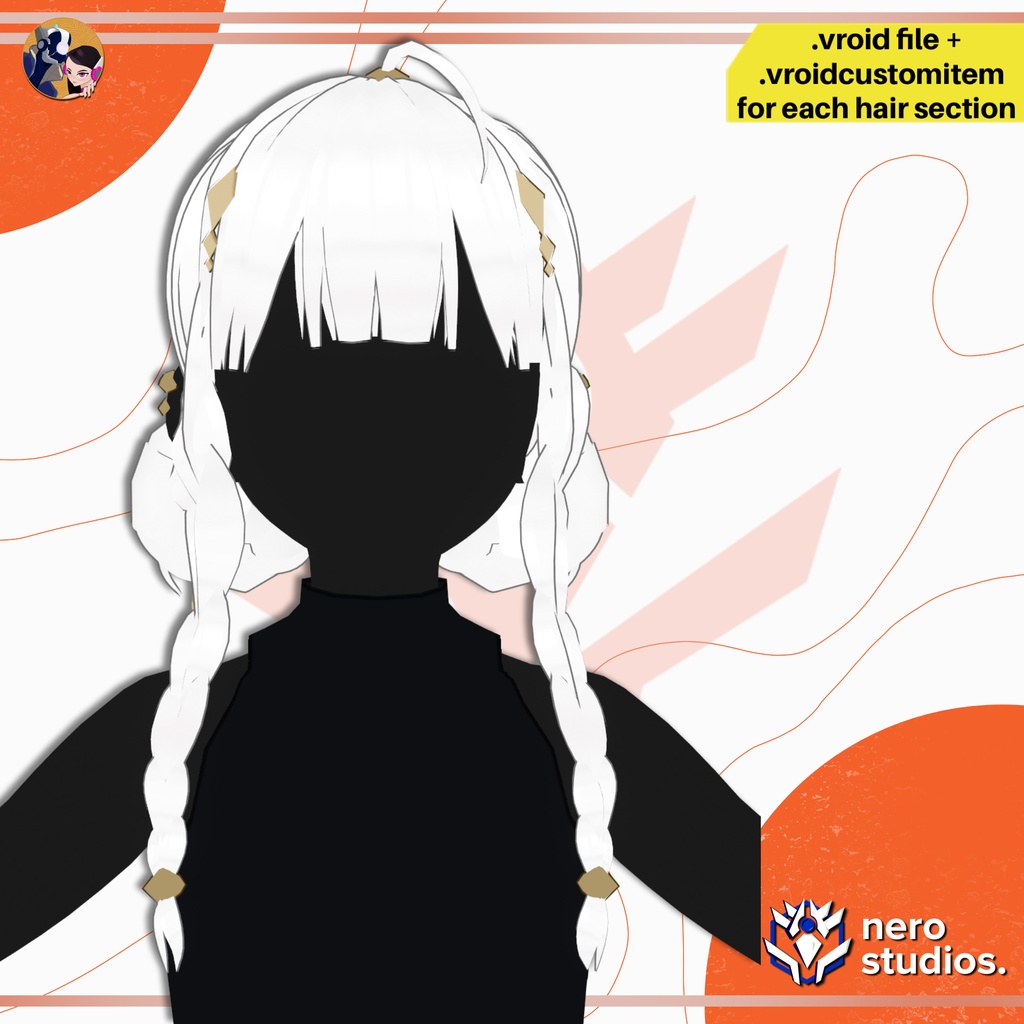 【VRoid髪型】 ショート前髪の三つ編みヘア|VRoid用ヘアプリセット / ASIAN URBAN BRAIDS WITH SHORT BANGS – ANIME VROID HAIRSTYLE