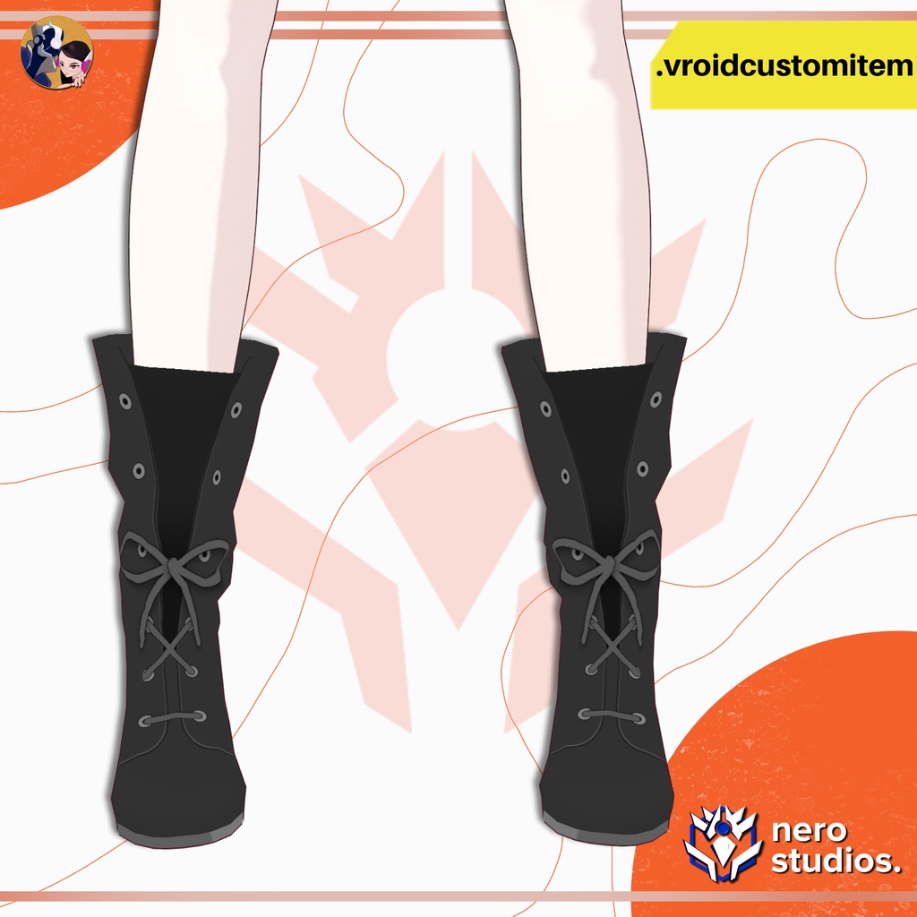 【無料】 VRoid用 ファンタジーブーツ 【VROID 靴】 / FREE LOOSE FANTASY BOOTS / VROID CUSTOM ITEM