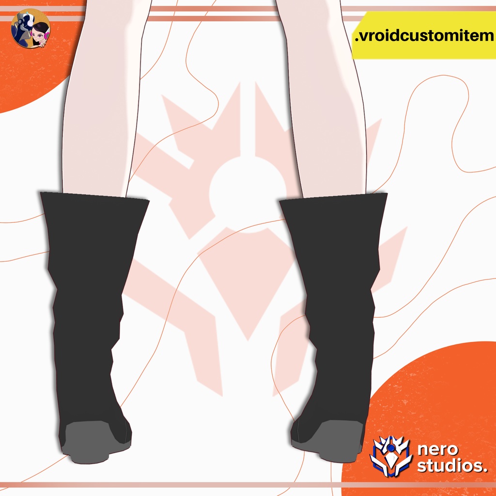 【無料】 VRoid用 ファンタジーブーツ 【VROID 靴】 / FREE LOOSE FANTASY BOOTS / VROID CUSTOM ITEM