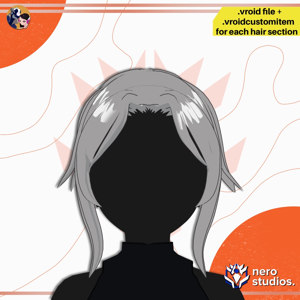 【VRoid髪型】 三つ編みロングヘア | 中華風髪型 | VRoidヘアプリセット / LONG BRAID SEPARATE BANGS ORIENTAL MARTIAL ARTS HAIRSTYLE, VROID HAIR PRESET