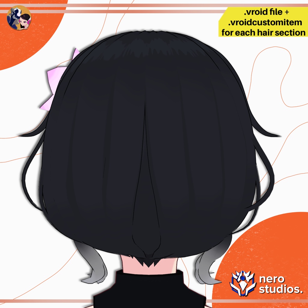 【VRoid髪型】 ファンタジー東洋風エレガントヘア+瞳セット|綺麗系アニメヘア|VRoid用 | VRoidヘアプリセット / FANTASY ORIENTAL ONEESAN HAIRSTYLE + EYES | ANIME HAIR | VROID HAIRTYLE