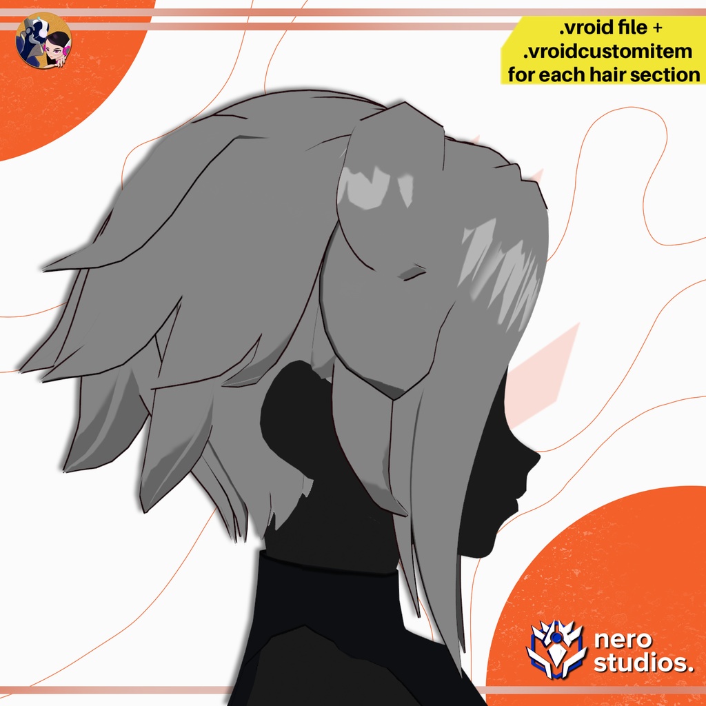 【VRoid髪型】 スパイキー中性的ヘア|分け前髪|主人公風アニメヘア|VRoidプリセット / SPIKY UNISEX SEPARATE BANGS ANIME STYLE HAIRSTYLE, VROID HAIRSTYLE