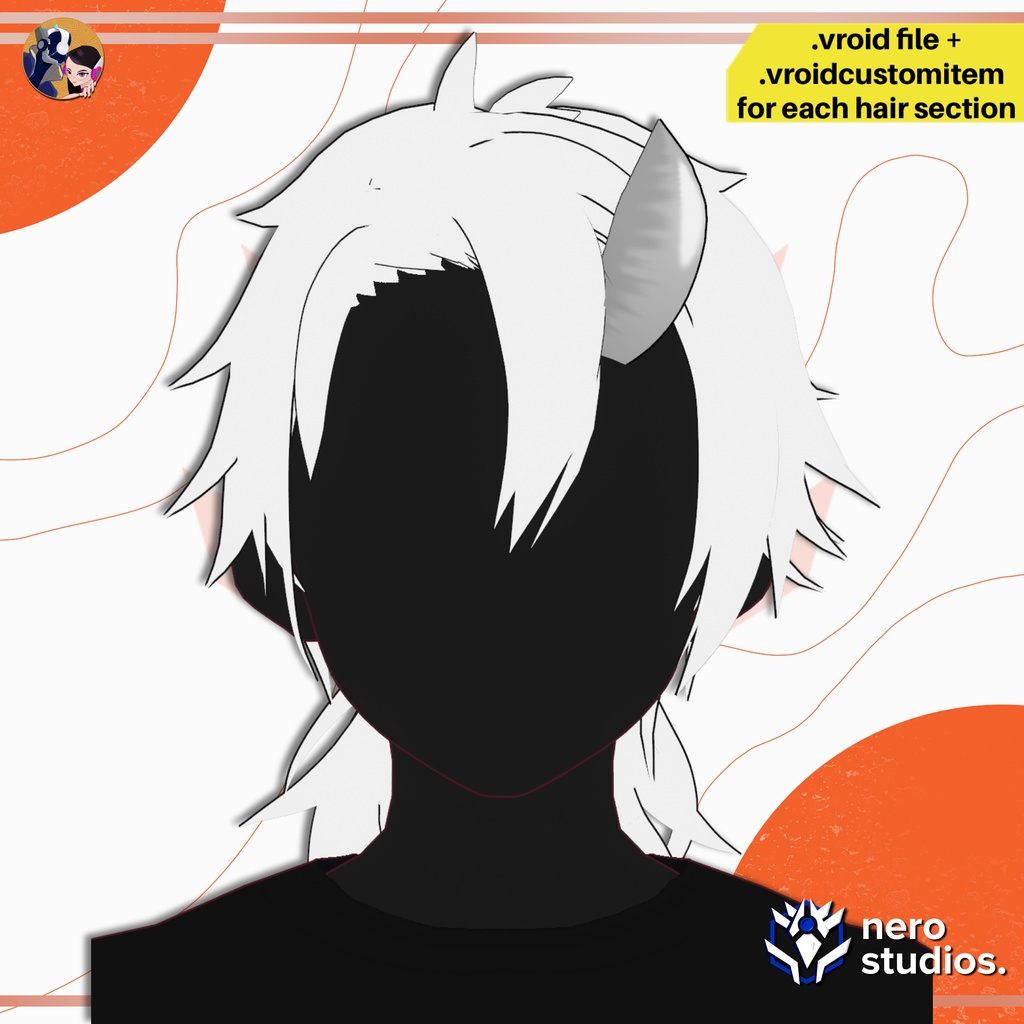 【VRoid髪型】 少年 VRoidヘアプリセット | MESSY SHONEN DEMON HAIRSTYLE FOR VROID | ANIME VROID PRESET