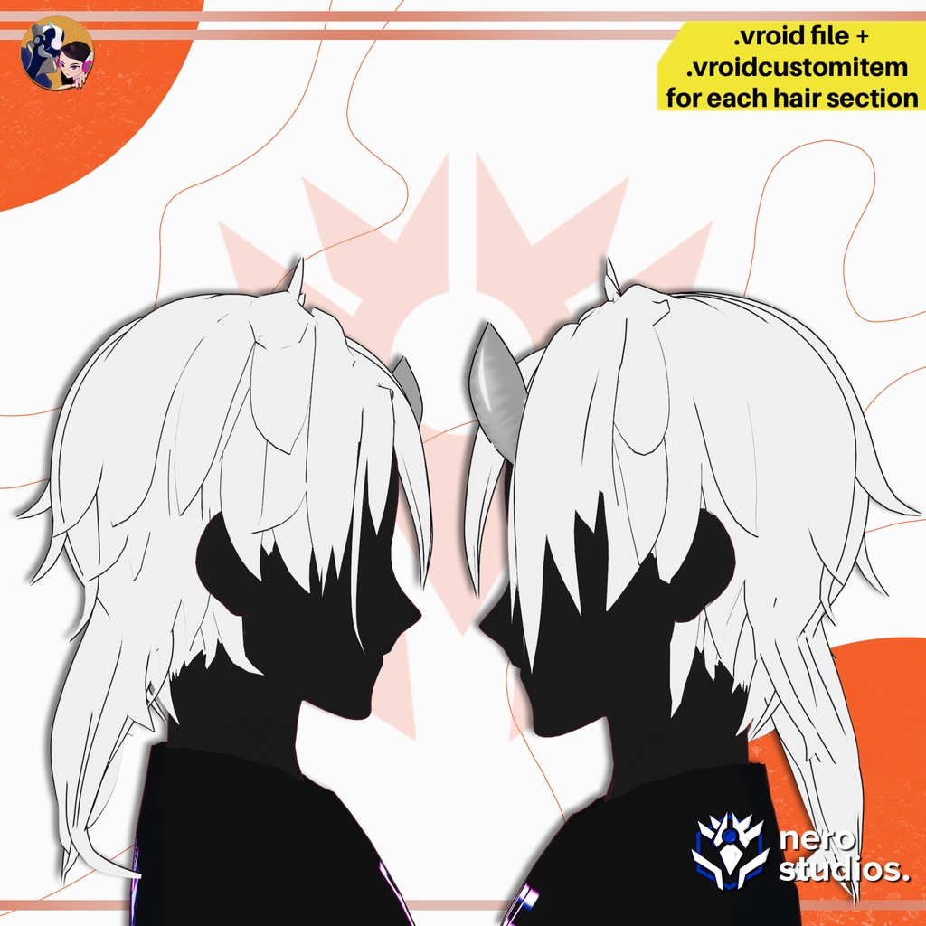 【VRoid髪型】 少年 VRoidヘアプリセット | MESSY SHONEN DEMON HAIRSTYLE FOR VROID | ANIME VROID PRESET