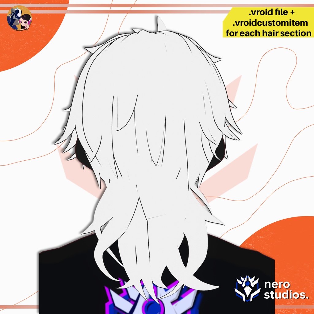 【VRoid髪型】 少年 VRoidヘアプリセット | MESSY SHONEN DEMON HAIRSTYLE FOR VROID | ANIME VROID PRESET