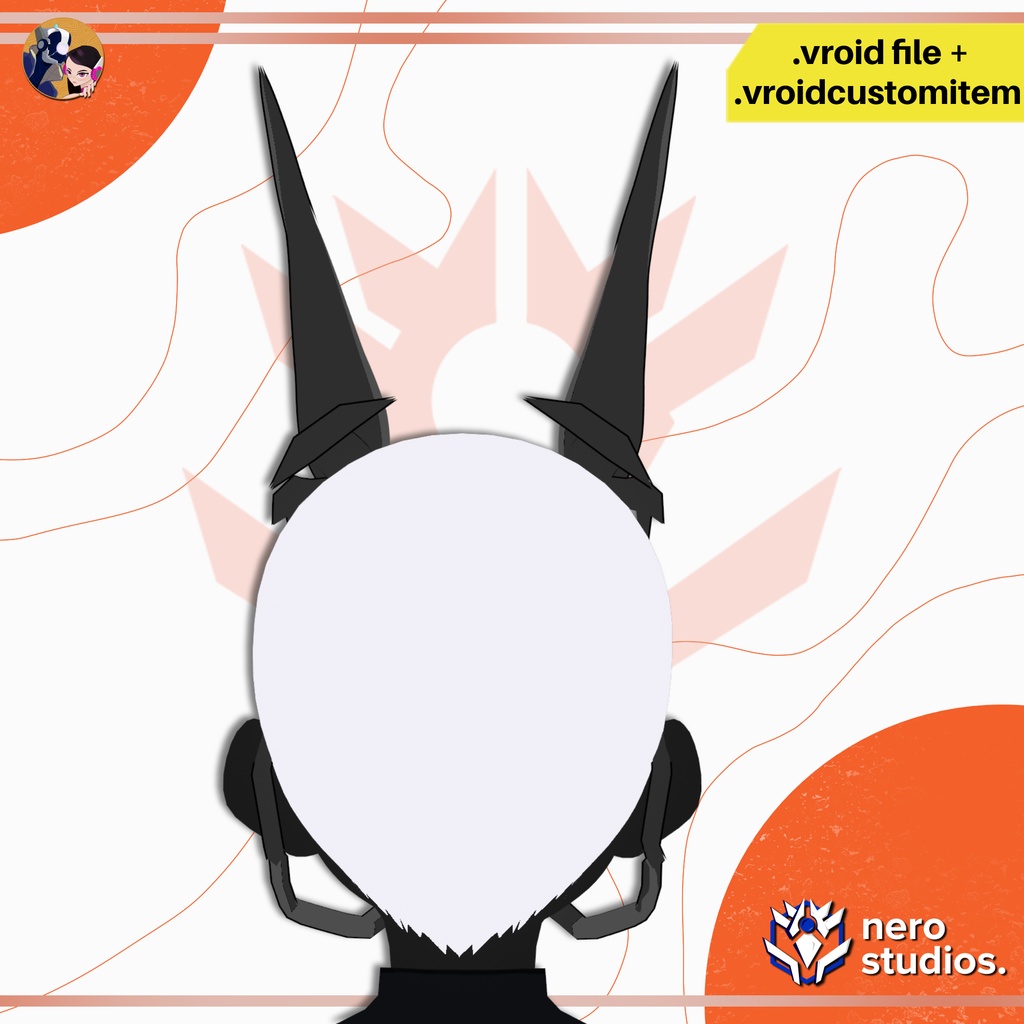 SF風サイバーヘッドセット | VRoidアクセサリー | SCI FI HEADSET MASK HELMET HEADGER ACCESSORY FOR VROID | CYBER HEADGER