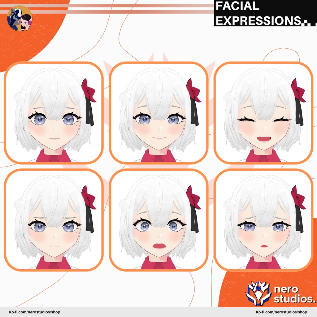 【VRoidモデル】 お嬢様風ゴシックアカデミー フルセット | ELEGANT ANIME GIRL VTUBER FULL SET | VROID & VRM READY
