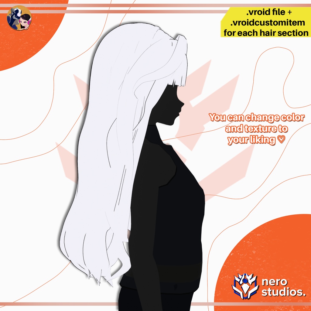 VRoid ヘアプリセット|エレガントロングヘアウェーブ | VROID HAIR PRESET | ELEGANT ONEESAN LONG WAVY HAIRSTYLE | HAIRSTYLE FOR VROID