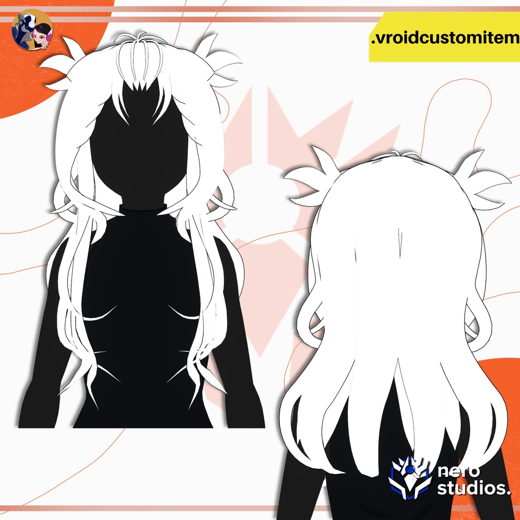 【VRoid 髪型】 VRoid ロングウルフカット|無造作レイヤー アニメ風ヘアスタイル|VRoidヘアプリセット | VROID LONG WOLF CUT HAIR | MESSY LAYERED ANIME HAIRSTYLE | HAIRSTYLE FOR VROID