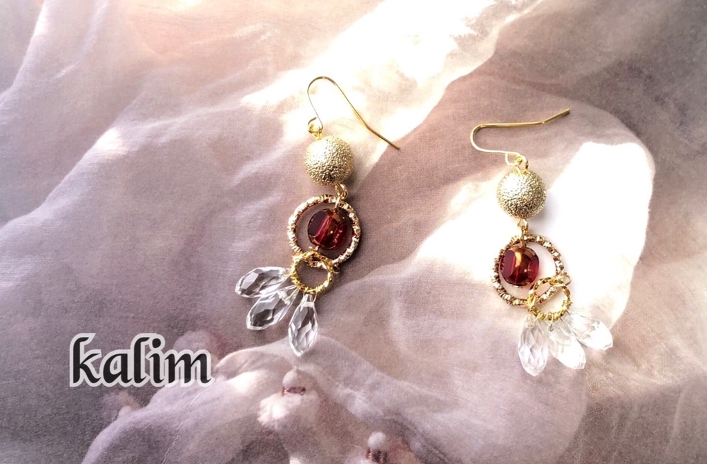 【ツイステ】キャライメージ アンティーク風ビーズピアス